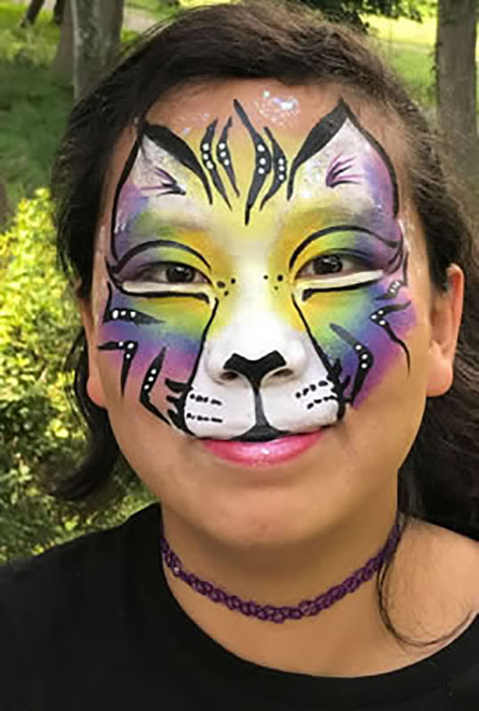 Rainbow cat mask